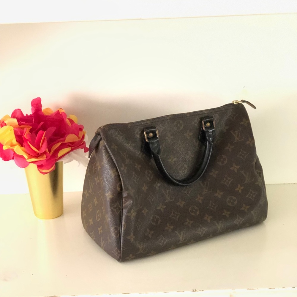 Vintage Louis Vuitton Monogram Speedy 30 Satchel